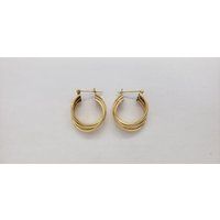 Estate 14K Gold Hoop Earrings B26 | Etsy (US)