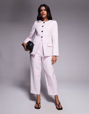 River Island suit set in heathered pink | ASOS (Global)