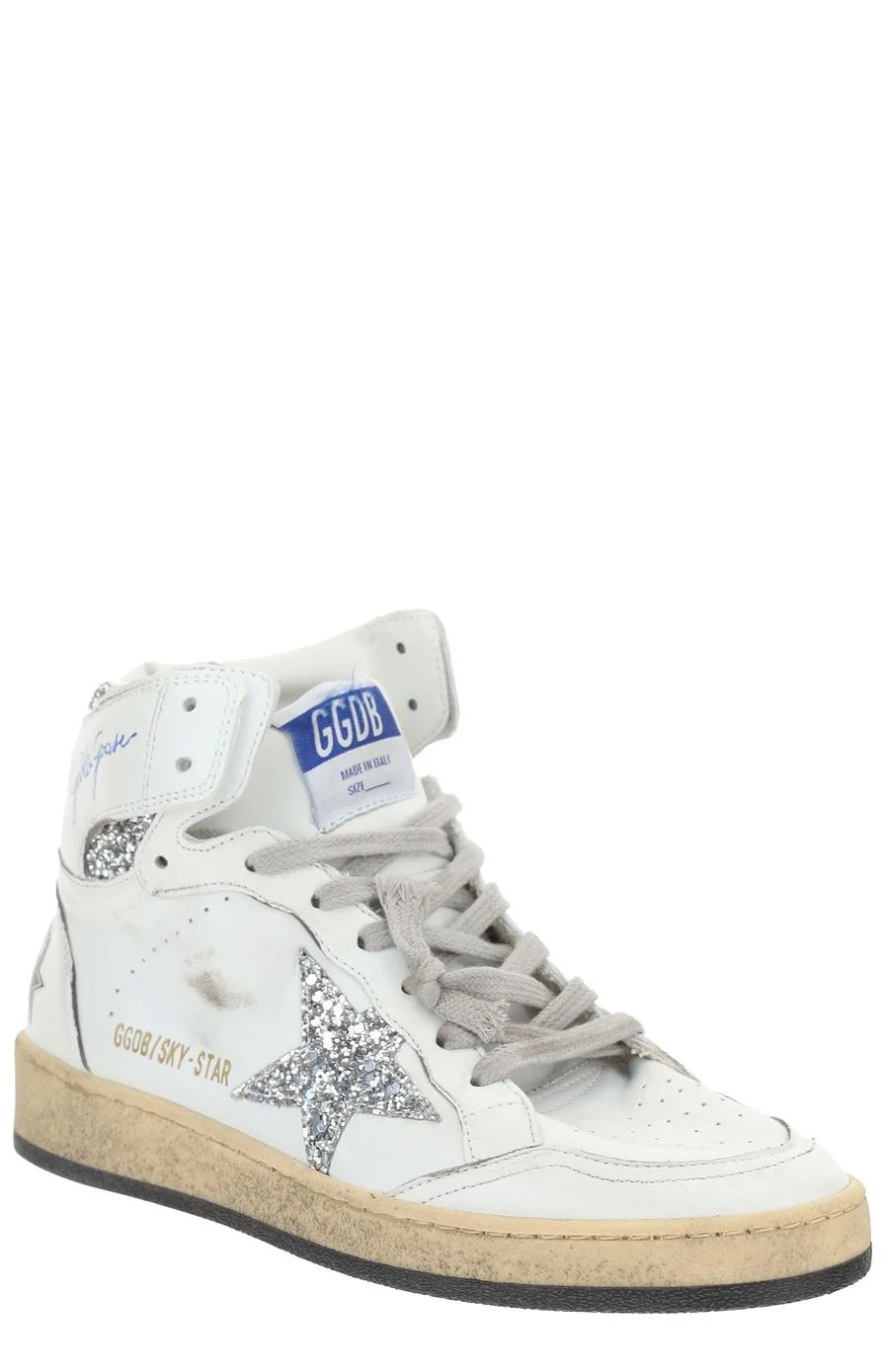 Golden Goose Deluxe Brand Sky Star High-Top Sneakers | Cettire Global