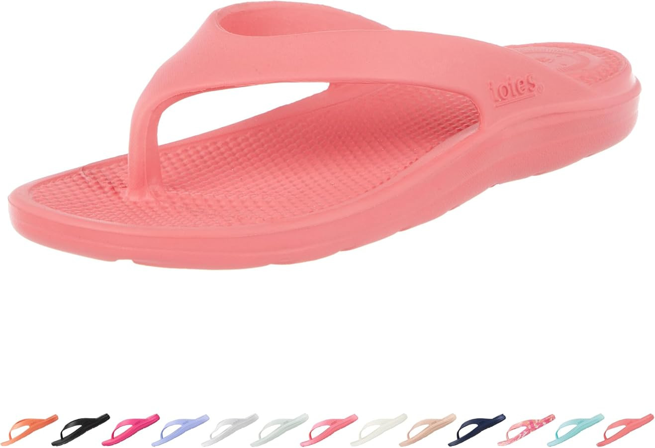 totes womens Everywear Lightweight Waterproof Ara Flip Flop Sandals | Amazon (US)