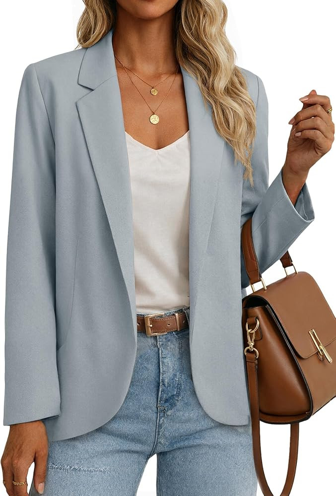 Mina Self 2026 Summer Women's Open Front Casual Blazer - Lightweight Breathable Lined Fashion Wor... | Amazon (US)