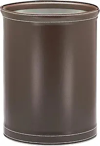 Kraftware Grant Signature Home Stitched Chocolate Waste Basket, 14", Brown | Amazon (US)
