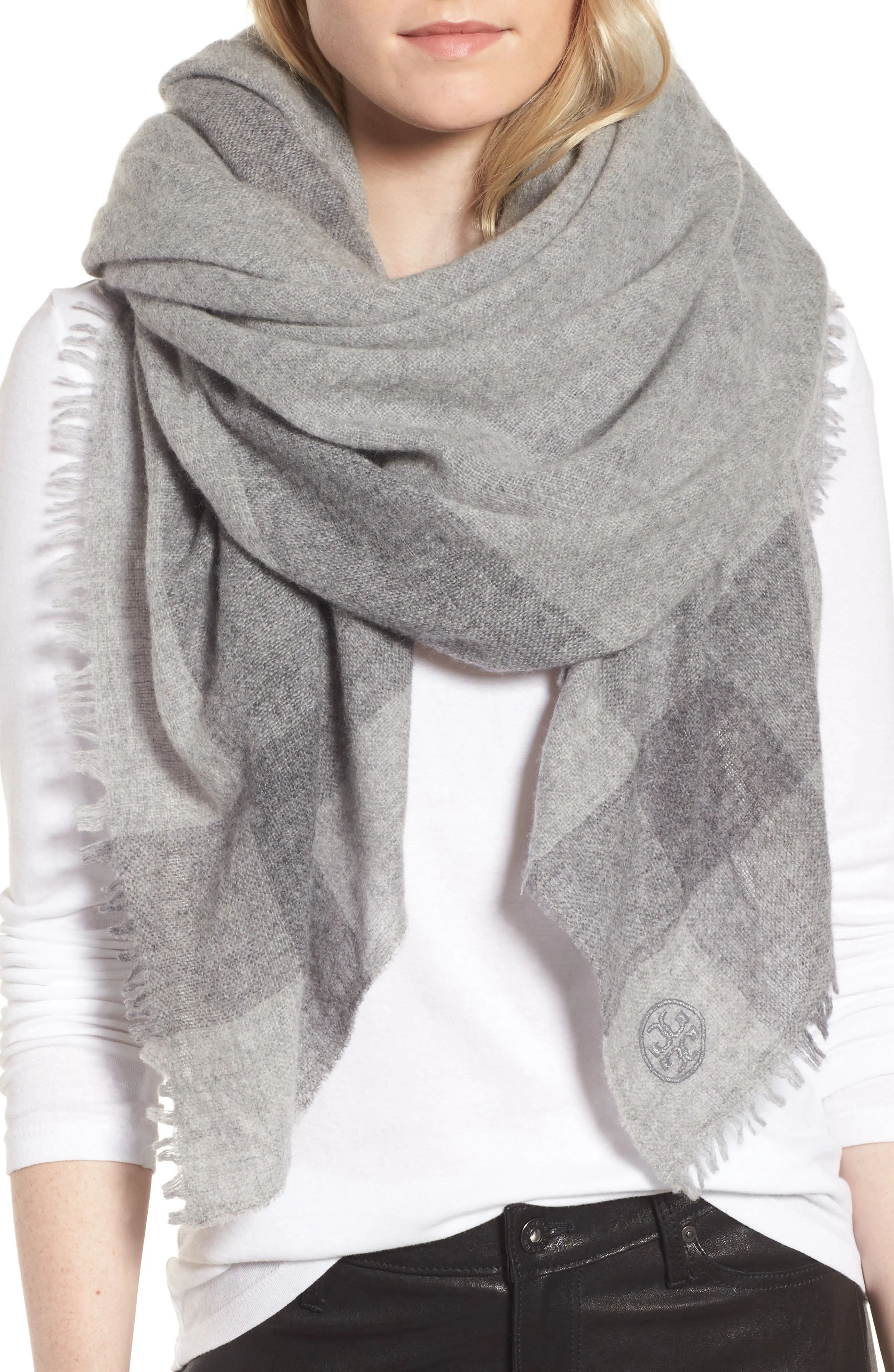 Check Wool & Cashmere Scarf | Nordstrom