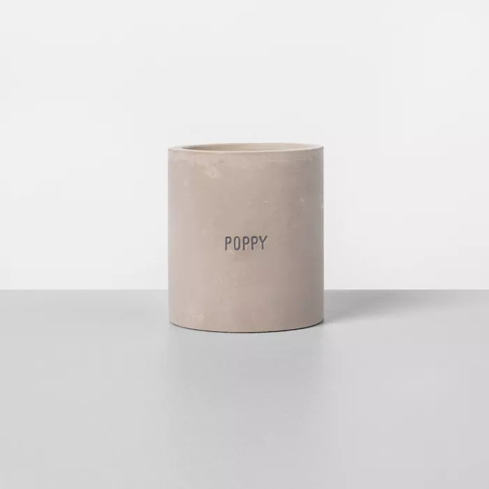 9.3oz Cement Candle Poppy - Hearth & Hand™ with Magnolia | Target