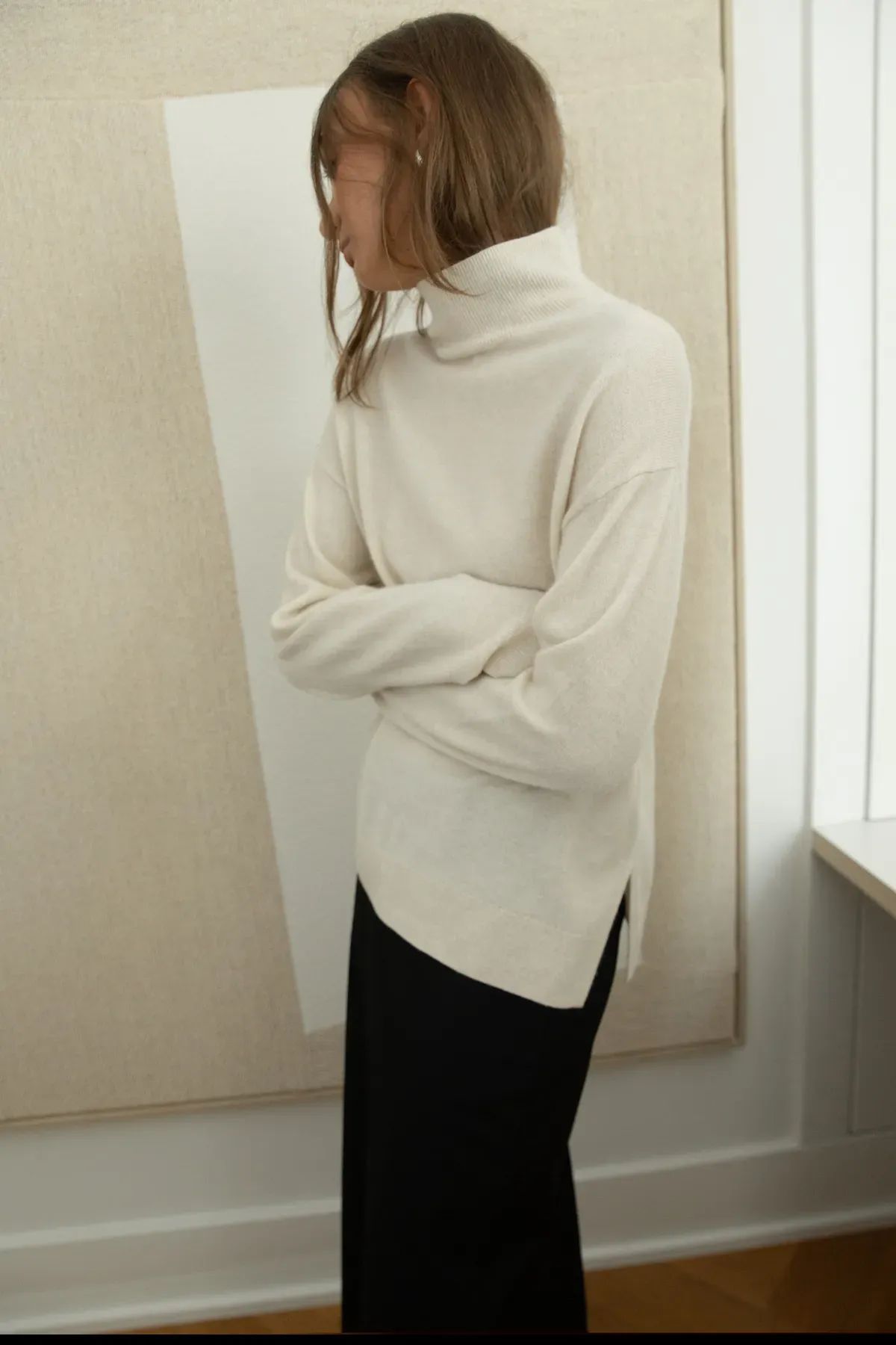 100% CASHMERE TURTLENECK SWEATER | OAK + FORT