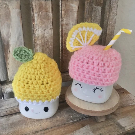 Marshmallow Mug Hats  Lemon & Lemonade  Tiered Tray Decor  | Etsy | Etsy (US)