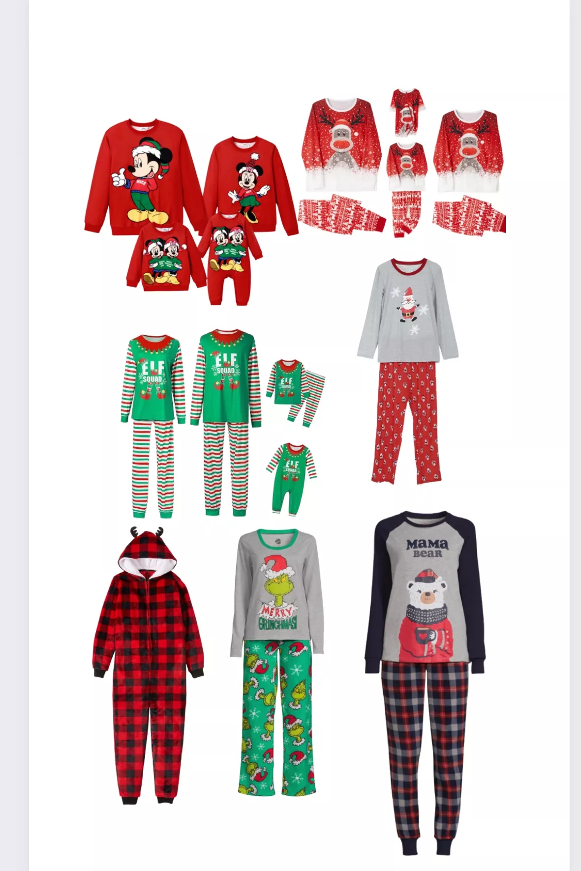 Jolly Jammies Women's Plaid Bears Matching Family Pajamas