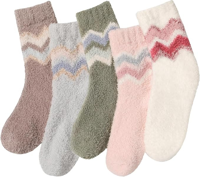 Premillow Fuzzy Socks for Women - Winter Fluffy Socks,Cozy Socks with Coral Fleece,Warm Soft Slip... | Amazon (US)