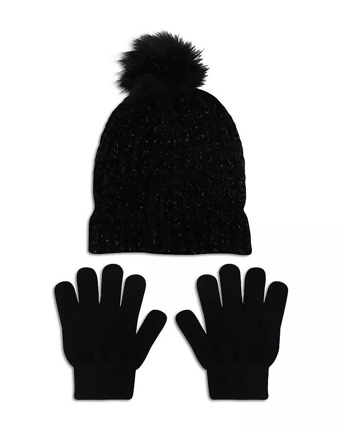 Capelli Girls' Metallic Speckle Hat & Gloves Set - Big Kid Back to Results -  Kids - Bloomingdale... | Bloomingdale's (US)