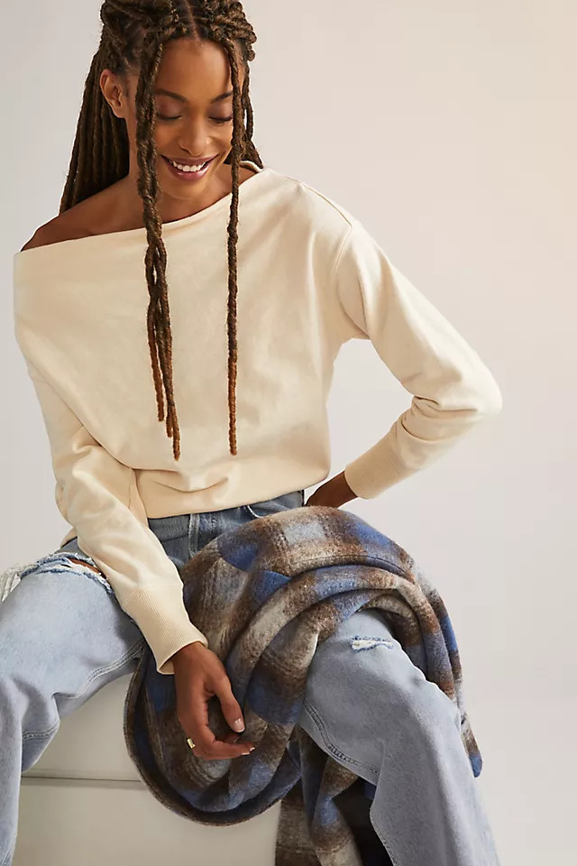 Pilcro Boat Neck Tunic Pullover | Anthropologie (US)