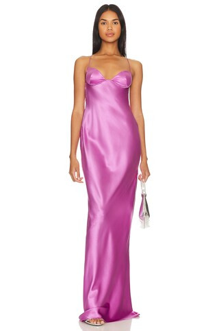 Andie Silk Gown in Rose Bud | Revolve Clothing (Global)