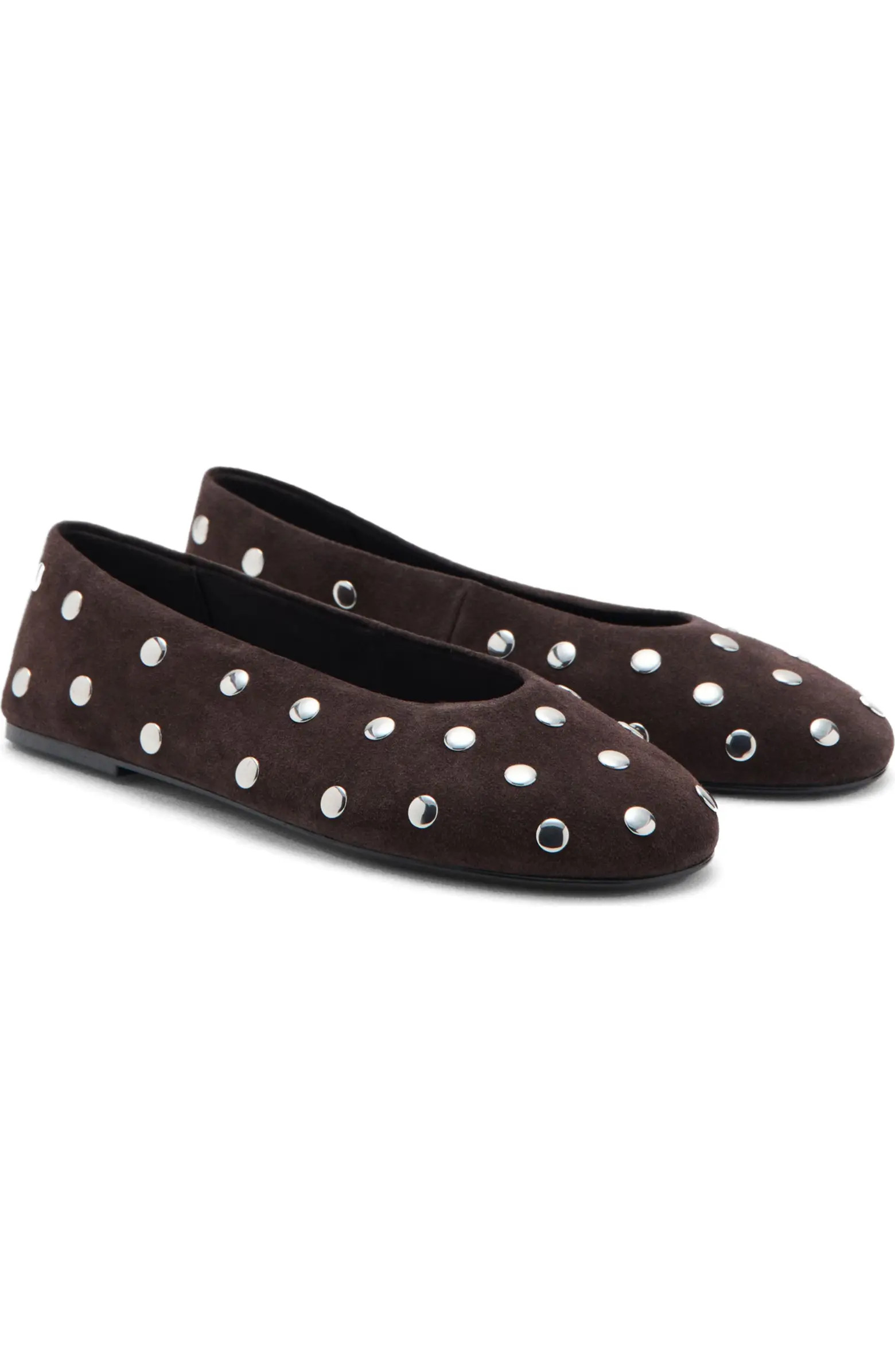 MANGO Savoir Studded Mesh Flat (Women) | Nordstrom | Nordstrom