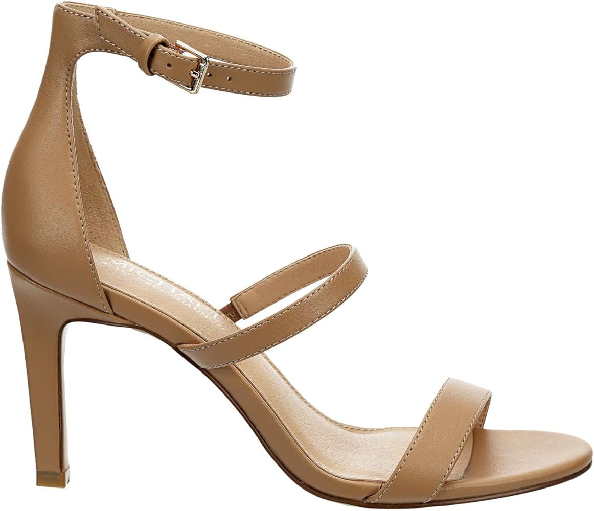 Michael By Michael Shannon Sylvia - Womens Open Peep Toe Short Stiletto Dual-Band Ankle Buckle Strap | Amazon (US)