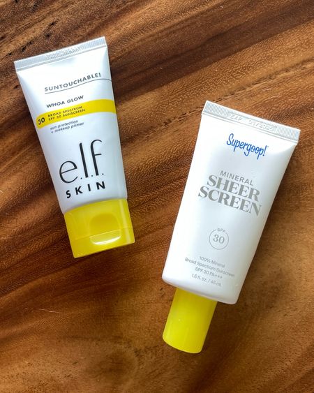 Supergoop! Sunscreen Dupe
Elf Cosmetics sheer gel sunscreen from Target beauty 
Favorite skincare product for sensitive eczema prone skin. 
#targetskincare #targetbeauty


#LTKbeauty #LTKMostLoved