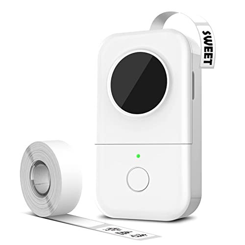 Phomemo Label Maker Machine with Tape, D30 Bluetooth Thermal Mini Label Printer for Organizing Storage, Office Supplies,Barcode,Mailing,Home Storage,Small Portable Sticker Maker, White | Amazon (US)