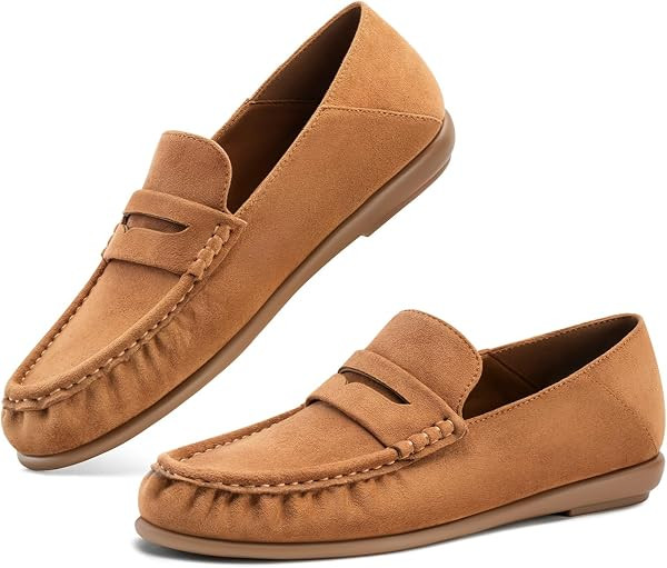 FITORY Loafers for Women Slip On Flats Dress Shoes Business Casual Work | Amazon (US)