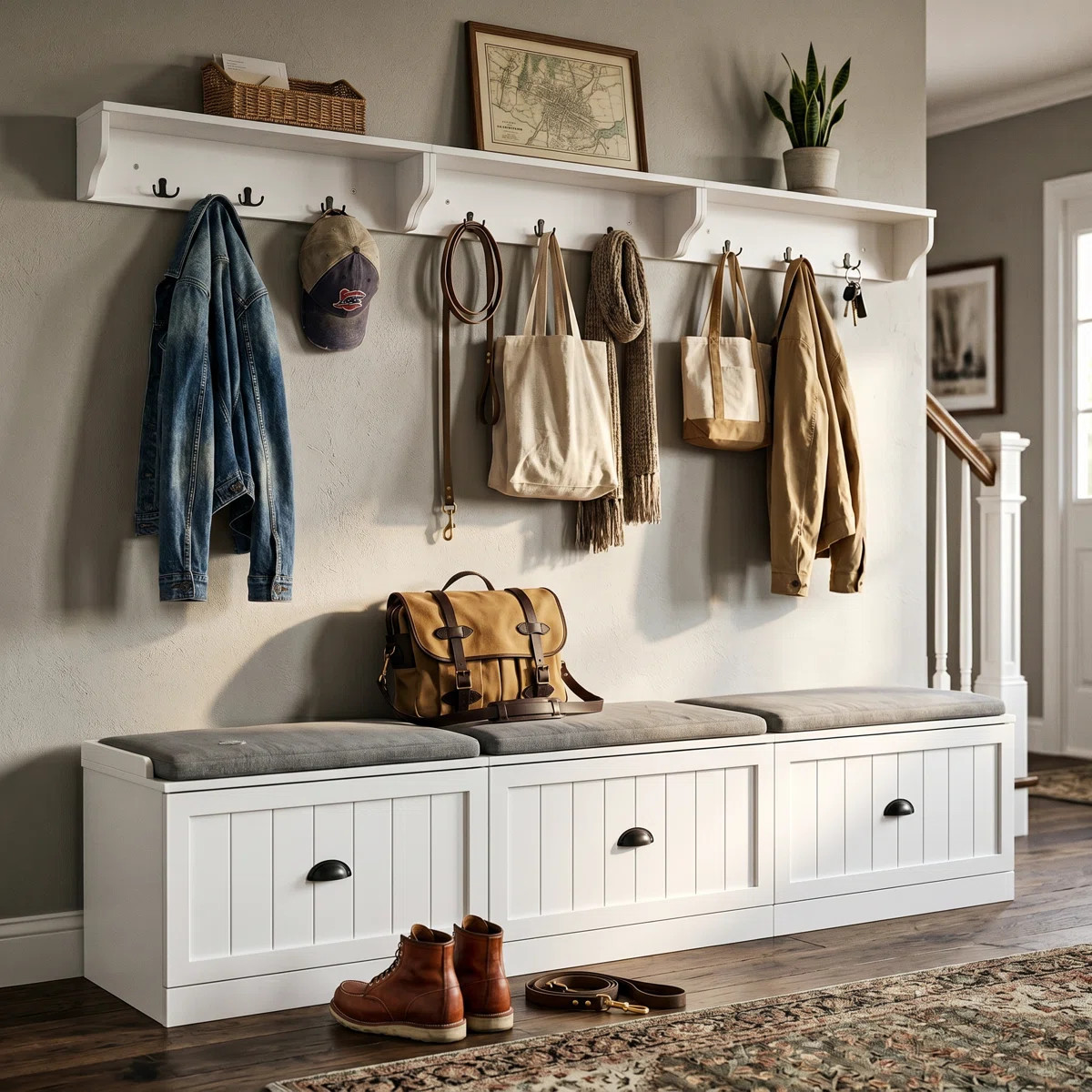 94.5\u201d W Hall Tree With Bench And Shoe Storage | Wayfair North America
