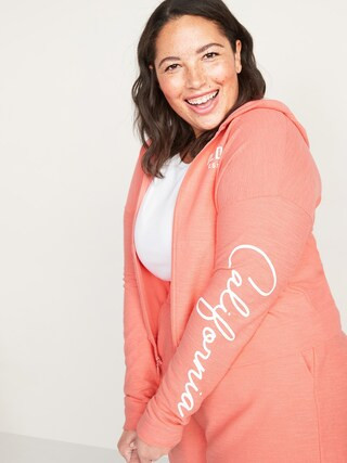 Lightweight Textured Full-Zip Hoodie for Women | Old Navy (US)