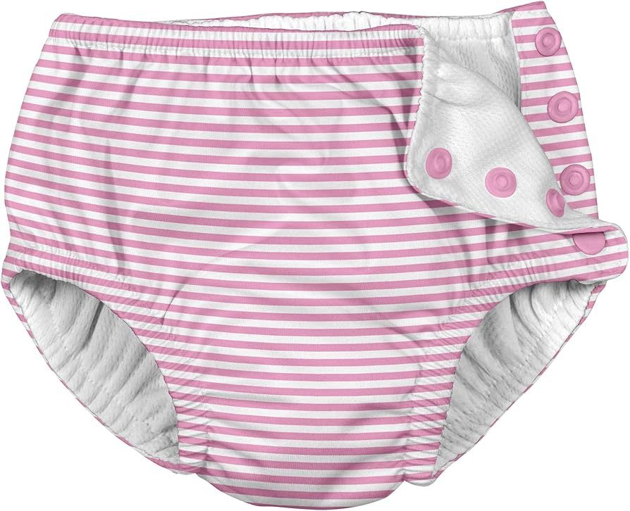 i Play Girls Swim Diaper Pink Pinstripe - 18 Months | Amazon (US)