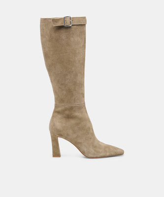 Layna Boots in Taupe Suede Size 9.5 By Dolce Vita | DolceVita.com
