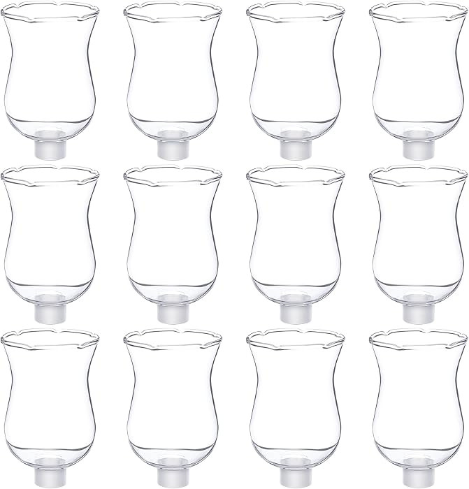 LemonRoad Juego de 12 soportes votivos de clavijas transparentes con junta de goma, candelabros a... | Amazon (US)