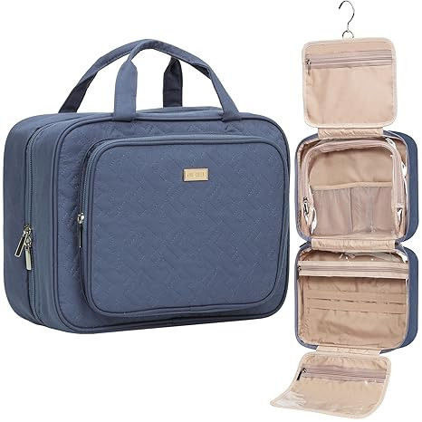 NISHEL Travel Toiletry Bag for Women Large Capacity, Makeup Essentials Organizer, Hanging Case fo... | Amazon (US)