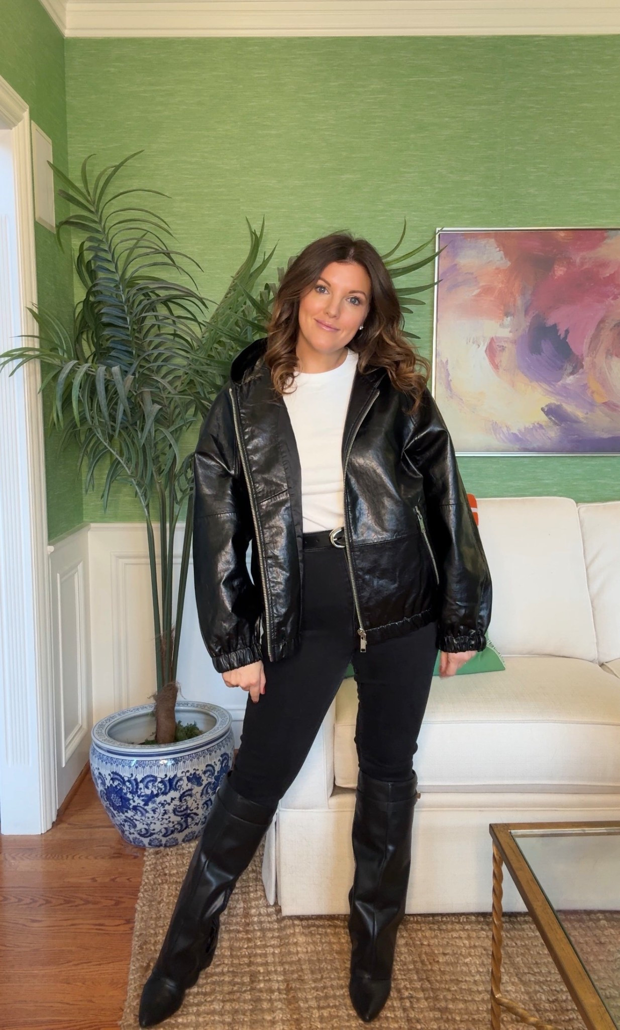 maybe it’s all the 2016 reminiscing but I’ve been very into skinny jeans tucked into tall boots lately 🤷🏻‍♀️

Wearing a large in this Leather Hoodie that I’m in love with 

#LTKmomlife #LTKootd #LTKFindsUnder50