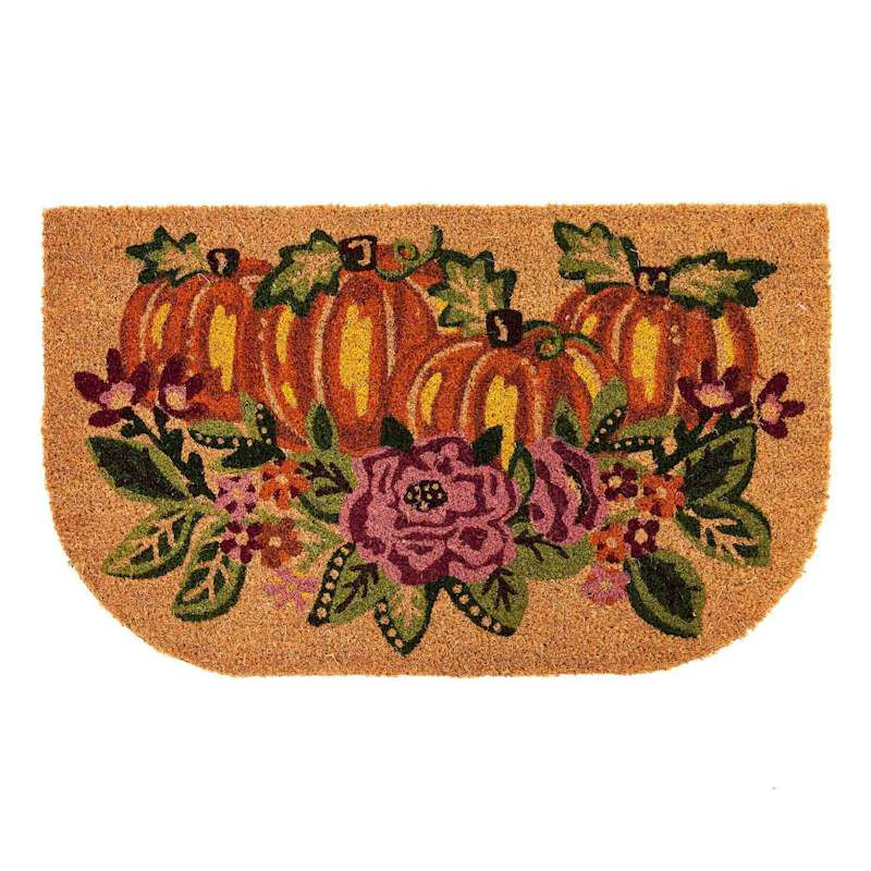 Rounded Pumpkin Patch Coir Mat, 18x30 | At Home