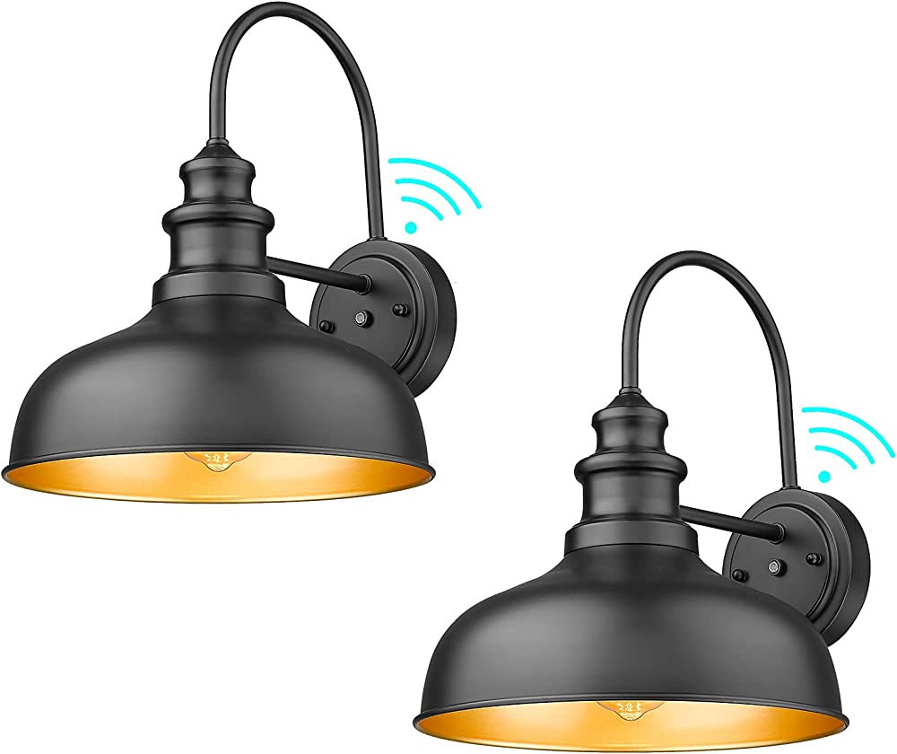 Bestshared Dusk to Dawn Sensor Farmhouse Gooseneck Barn Light, Outdoor Wall Sconce, Exeterior Wal... | Amazon (US)