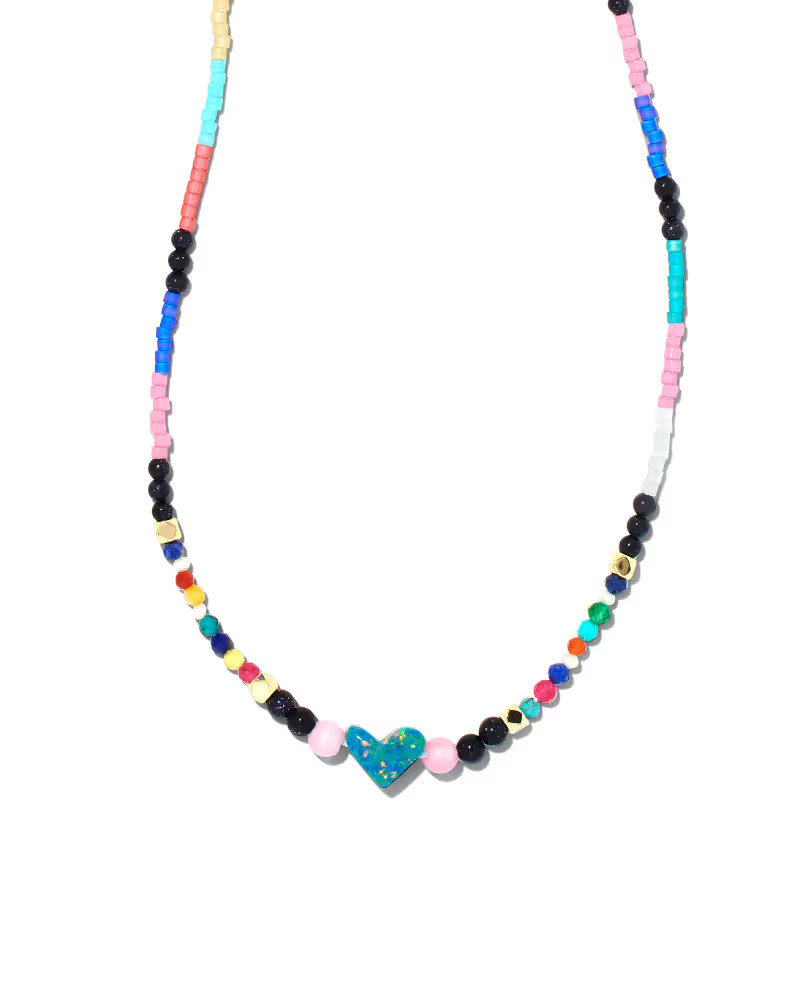 Nova Heart Gold Strand Necklace in Multi Mix | Kendra Scott