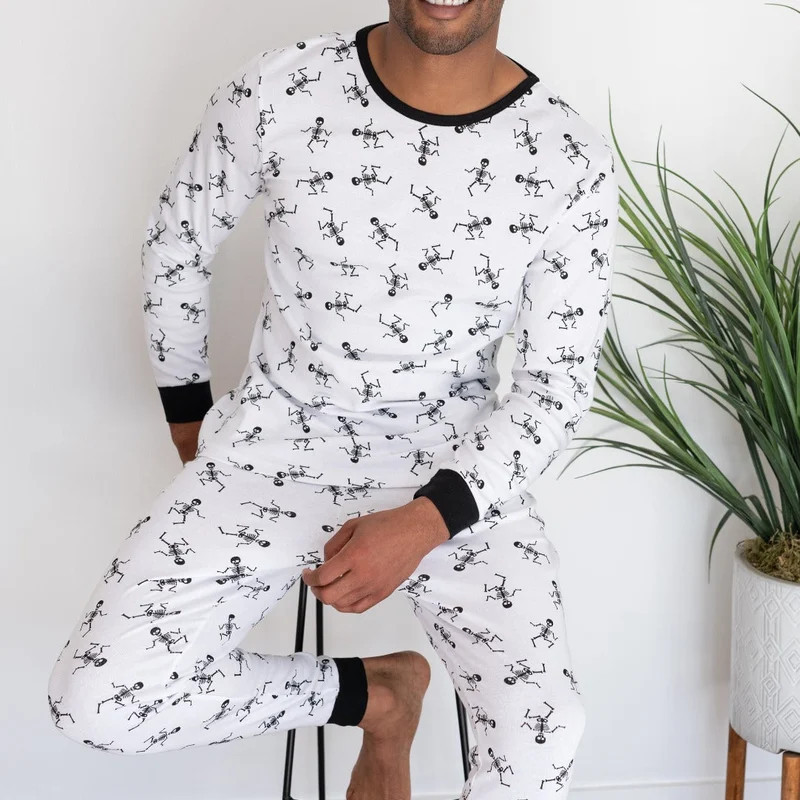 Leveret Men's Halloween Pajamas - White - S | Verishop