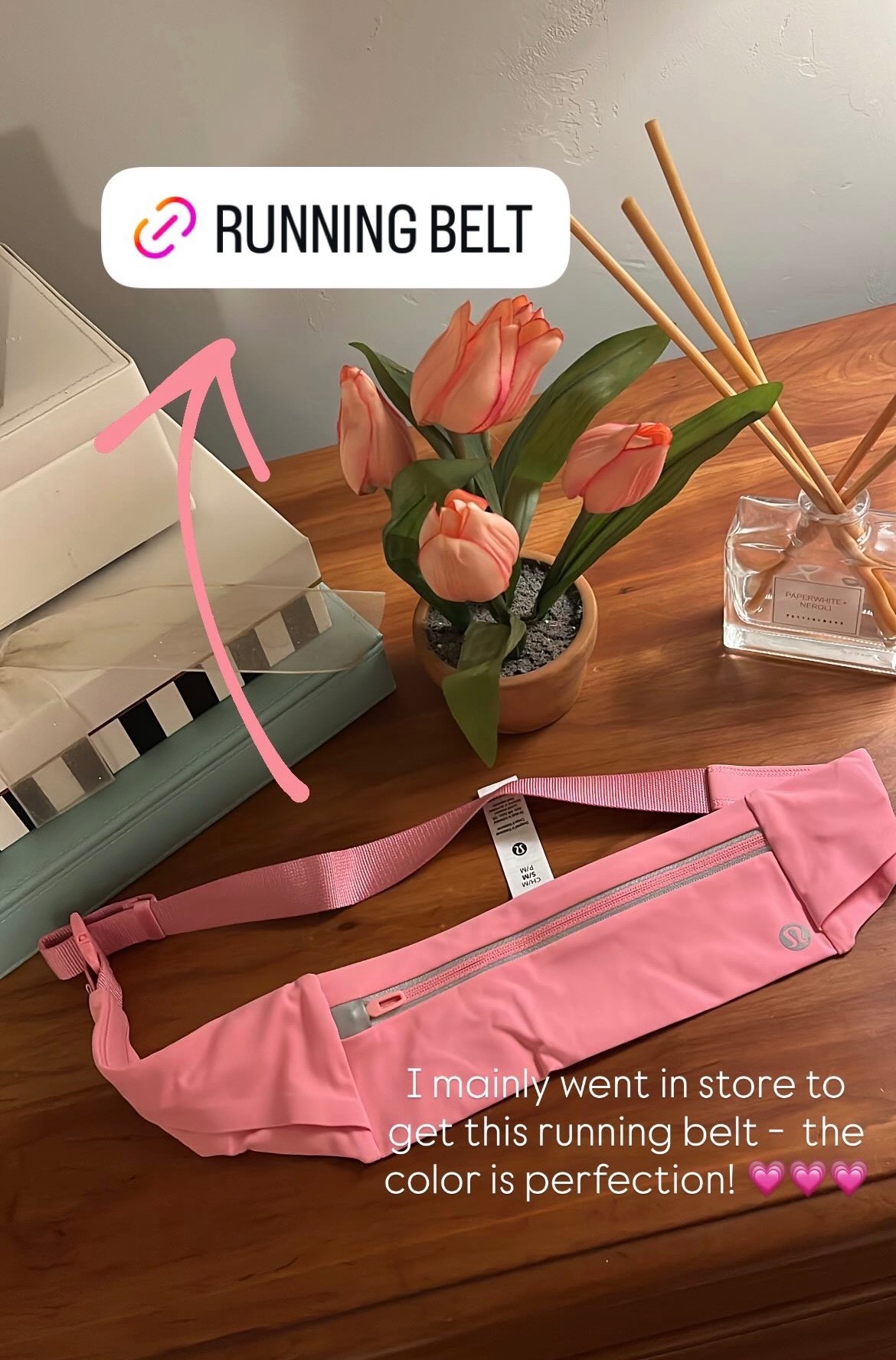 Lululemon running belt in candy cloud - size s/m and I’m typically an 8 in their bottoms  

#LTKActive #LTKfitnessgoals #LTKMidsize