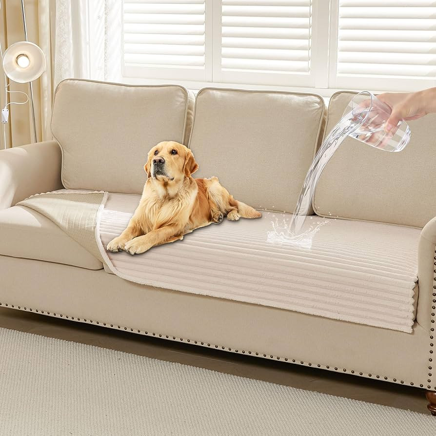 HAOMAIJIA Waterproof Couch Cover for Dogs Washable,Faux Fur Pet Couch Covers for Sofa,Soft Dog Be... | Amazon (US)