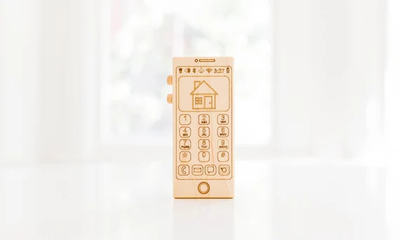 Personalized Organic Wooden Toy Phone  Pretend Phone for | Etsy | Etsy (US)