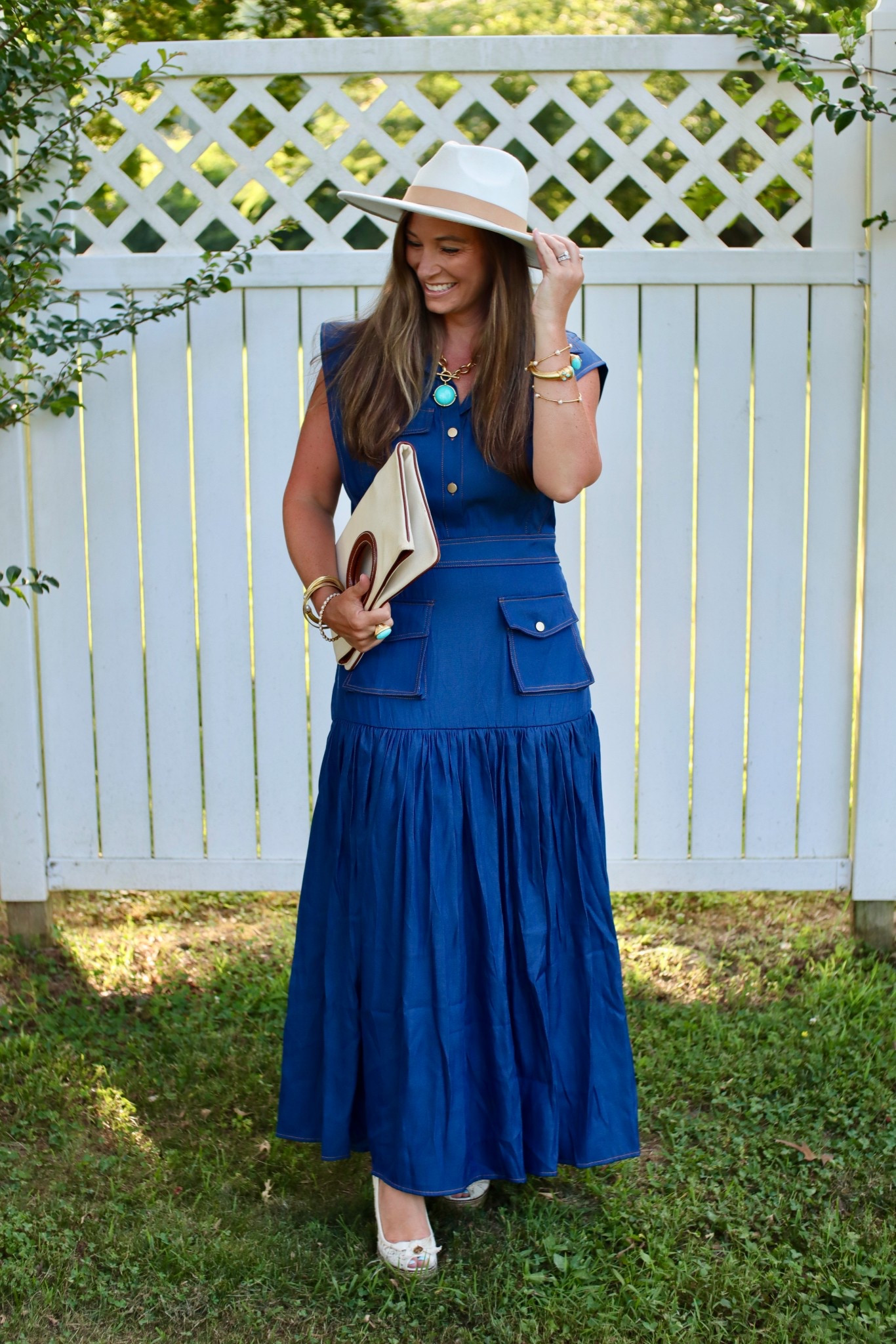 Classy country girl style / denim dress / budget finds / turquoise 

#LTKSeasonal #LTKStyleTip #LTKFindsUnder50