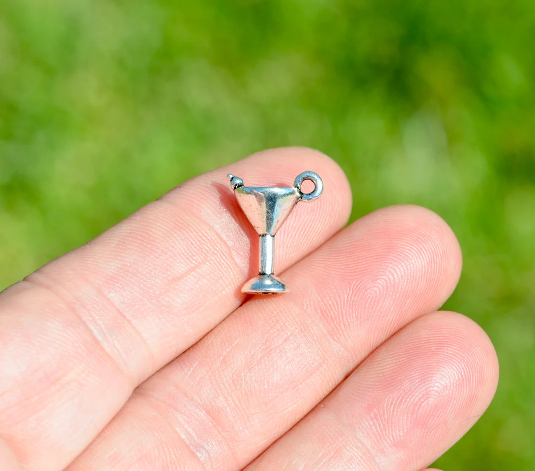 BULK 20 Martini 3D Silver Tone Drink Charms SC4228 - Etsy | Etsy (US)