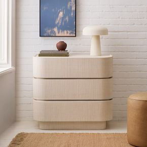 Solstice Painted Raffia 3-Drawer Dresser (35") | West Elm (US)