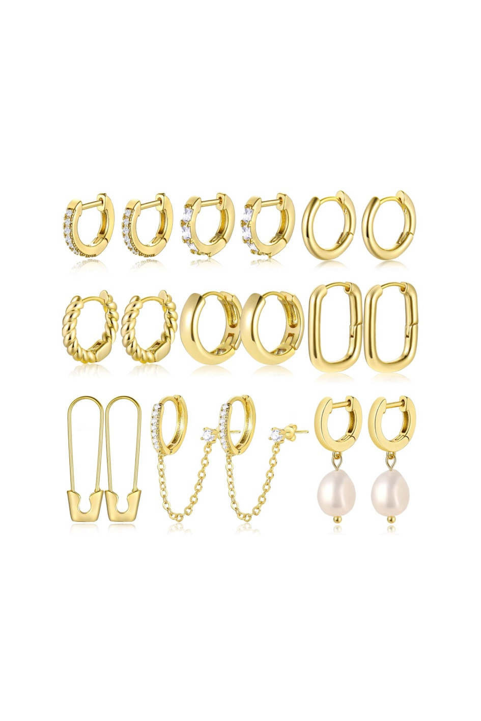 9 Pairs Small Gold Huggie Hoop Earrings for Women, 14K Gold Plated Lightweight Cartilage Earring Set, Hypoallergenic Gold Hoop Earrings for Gift

#LTKxPrimeDay #LTKSaleAlert #LTKStyleTip