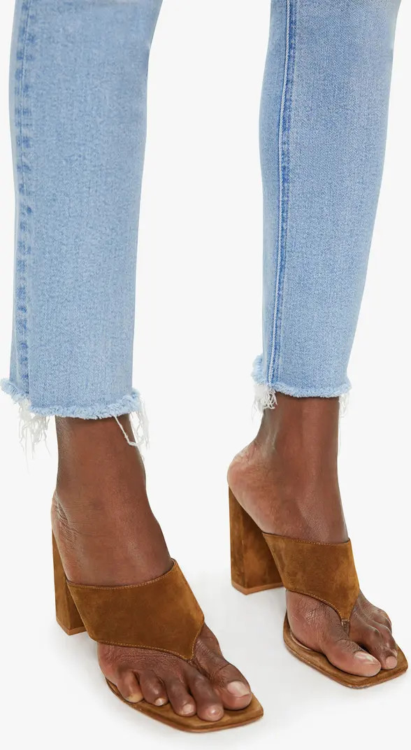 MOTHER The Dazzler Ripped Mid Rise Ankle Slim Jeans | Nordstrom | Nordstrom