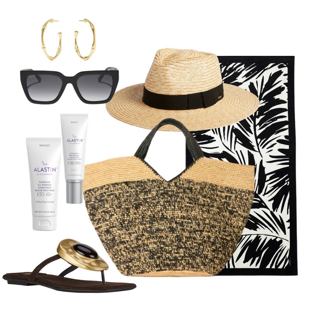 Wouldn’t this tote and all accessories look great with a black swimsuit

#LTKSeasonal #LTKSwim #LTKTravel
