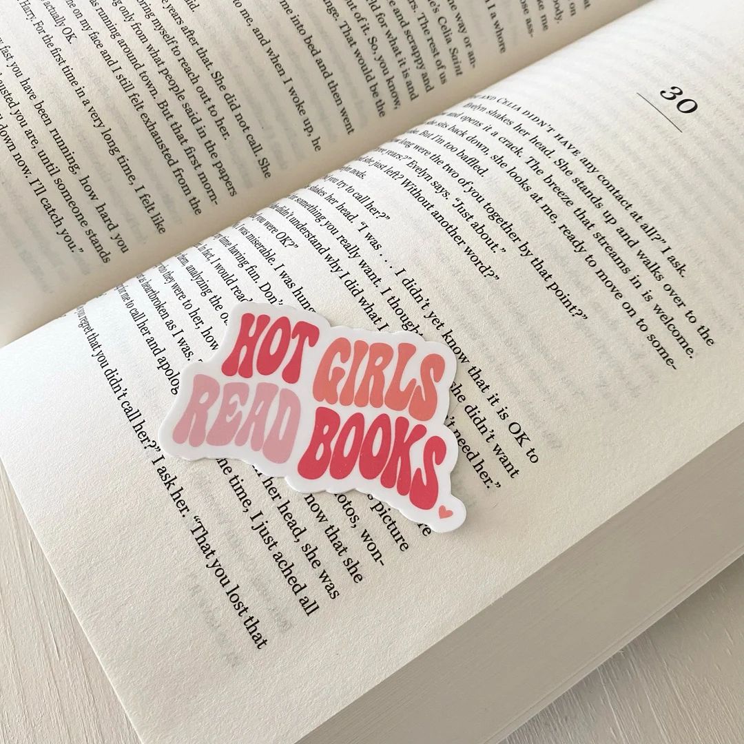 Hot Girls Read Books Sticker | Waterproof Book Lovers Sticker| Kindle Sticker | Etsy (US)