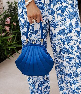 Gianni Bini x Shea Leigh Mills Curacao Satin Shell Clutch | Dillard's | Dillard's