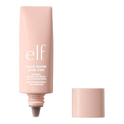e.l.f. Halo Glow Skin Tint SPF 50, Tinted Moisturizer For Light, Buildable Coverage, Creates A Natural Glow, Vegan & Cruelty-Free, 16 Rich Cool | Amazon (US)