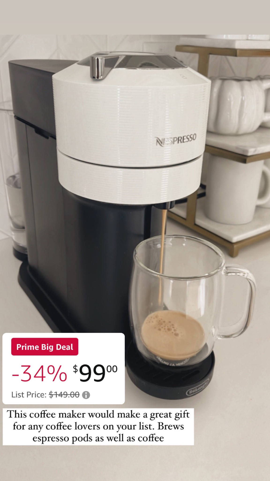 This espresso machine is part of the Prime Day Sale and would make a great gift this holiday season! #stylinbyaylin

#LTKFindsUnder100 #LTKSaleAlert #LTKxPrimeDay