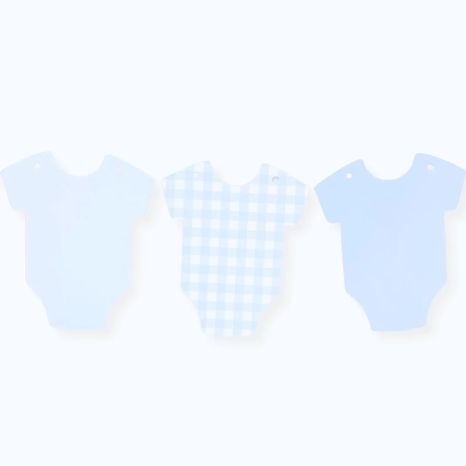 Blue Gingham Baby Bodysuit Banner: Party Decorations | Etsy (Global)