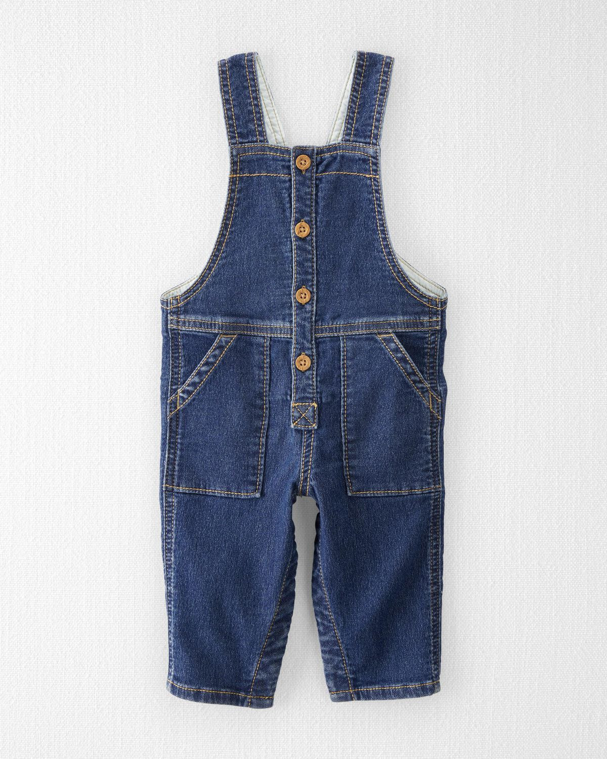 Medium Wash Baby Organic Cotton Denim Overalls | carters.com | Carter's