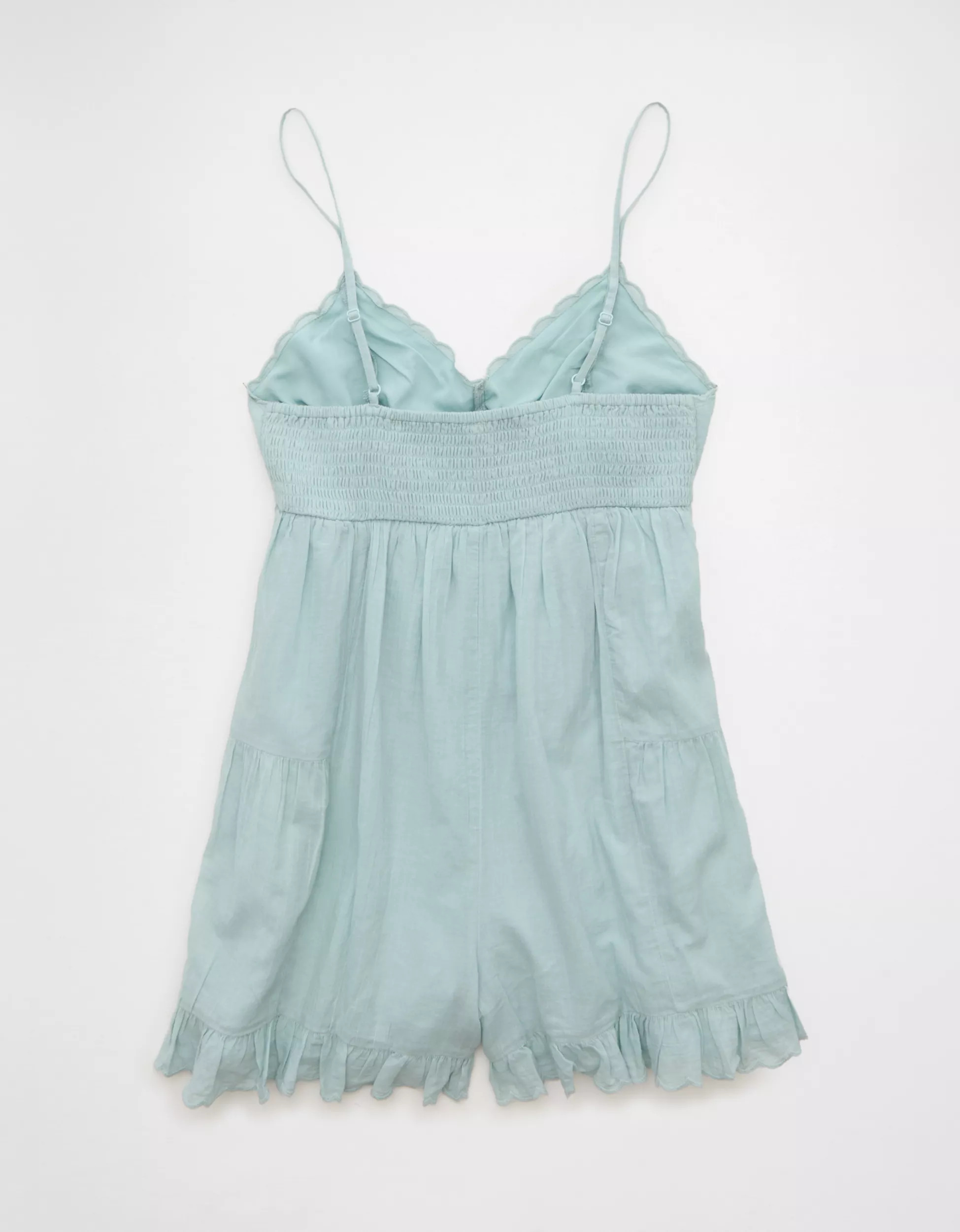 AE Pintuck Lace Babydoll Romper | American Eagle Outfitters (US & CA)