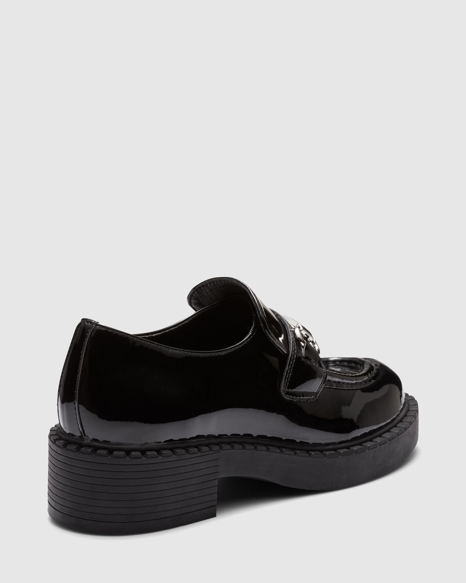 ELIAS Black Patent Slip Ons | Novo Shoes