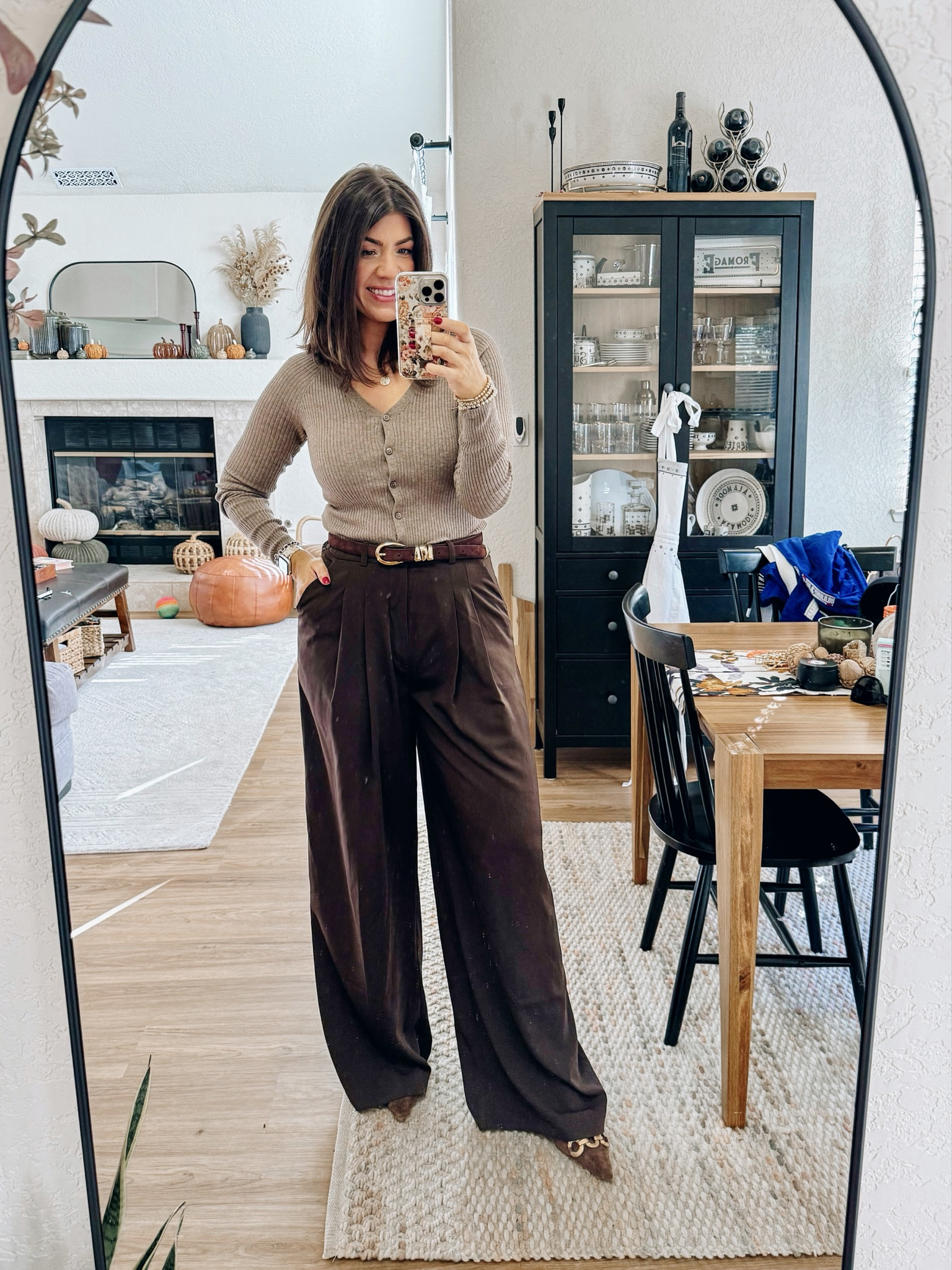 In a medium cardigan 
And a medium tall wide leg trouser 

Fall work outfits I’ll be repeating all season long
midsize workwear, office outfit, business casual outfits, chic office looks, professional style, midsize fashion inspo, everyday work outfits, fall office outfit, affordable workwear, work to weekend looks, teacher outfit, affordable workwear, office dress, work dress, fall work wardrobe, fall capsule

#LTKWorkwear #LTKCon #LTKMidsize