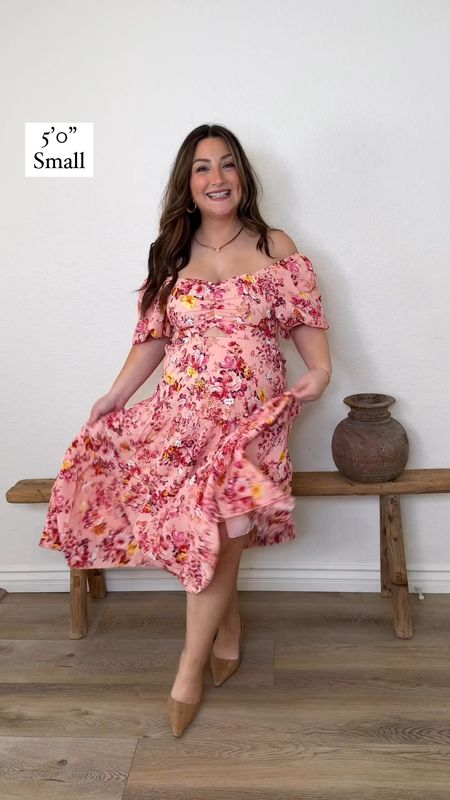 Petite + bump friendly floral dress!!

Perfect for a baby shower, bridal shower, or summer event!

I’m 36 weeks in a small! If you were in your last month of pregnancy, I would size up!

#babyshowerdress #pinkdress #floraldress

#LTKSeasonal #LTKFindsUnder50 #LTKStyleTip